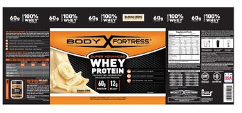 Body Fortress Super Advanced Whey Protein Banana Creme - protein supplement
