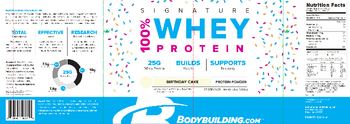 Bodybuilding.com Signature 100% Whey Protein Birthday Cake - supplement