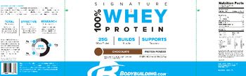 Bodybuilding.com Signature 100% Whey Protein Chocolate - supplement