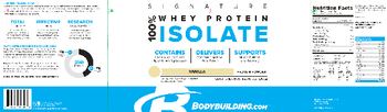 Bodybuilding.com Signature 100% Whey Protein Isolate Vanilla - 