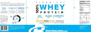 Bodybuilding.com Signature 100% Whey Protein Vanilla - supplement