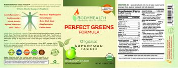 BodyHealth Prefect Greens Formula Delicious Apple Flavor - supplement