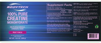 BodyTech 100% Pure Creatine Monohydrate Fruit Punch - supplement