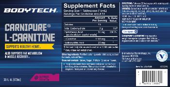 BodyTech Carnipure L-Carnitine Raspberry - supplement