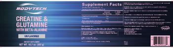 BodyTech Creatine & Glutamine With Beta-Alanine Unflavored - supplement