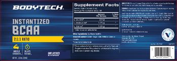 BodyTech Instantized BCAA Unflavored - supplement