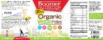 Boomer Nutrition Organic Vegan Protein Naturally Flavored Vanilla - supplement