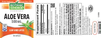 Botanic Choice Aloe Vera 500 mg - herbal supplement