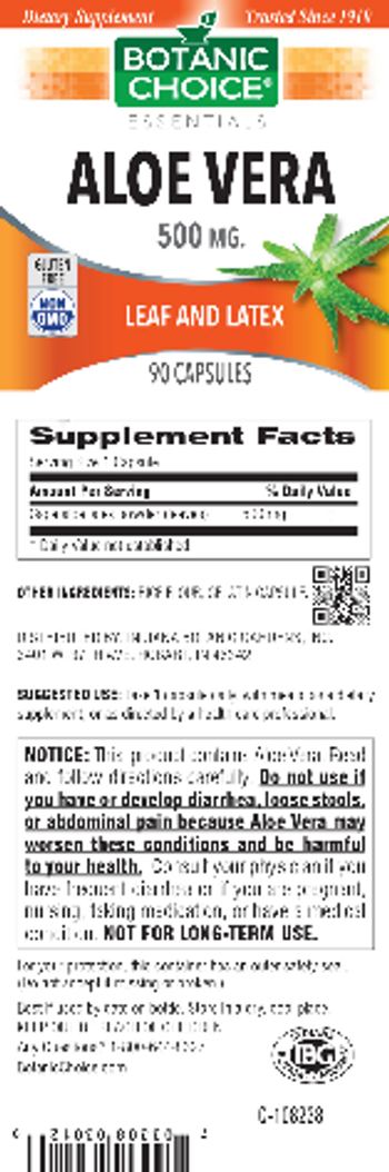 Botanic Choice Aloe Vera 500 mg - supplement