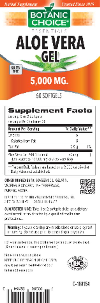 Botanic Choice Aloe Vera Gel 5,000 mg - herbal supplement