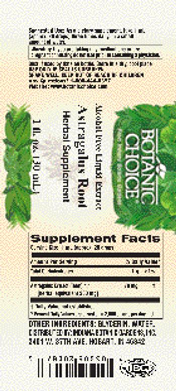 Botanic Choice Astragauls Root - herbal supplement