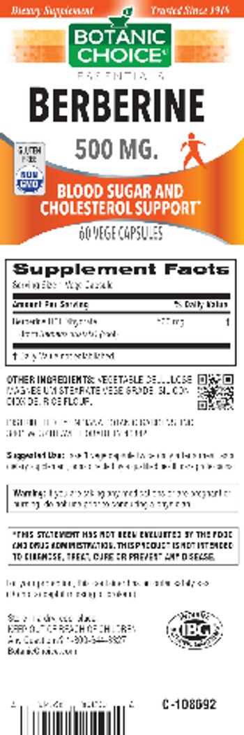 Botanic Choice Berberine 500 mg - supplement