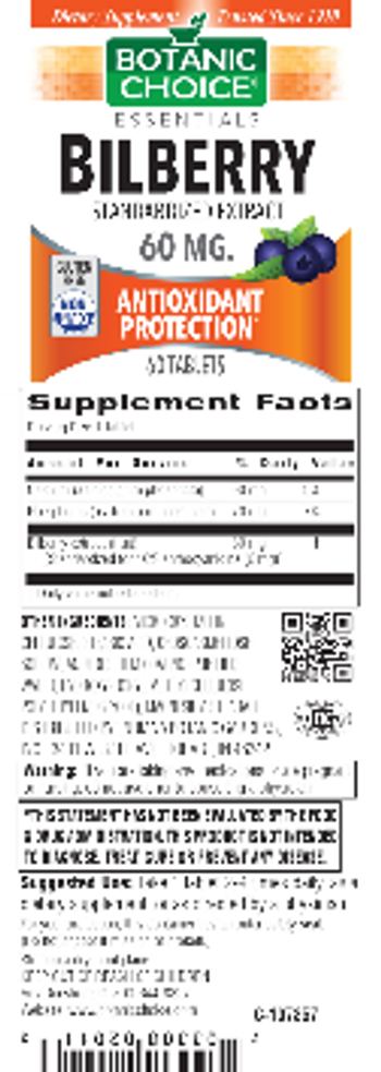 Botanic Choice Bilberry 60 mg - supplement