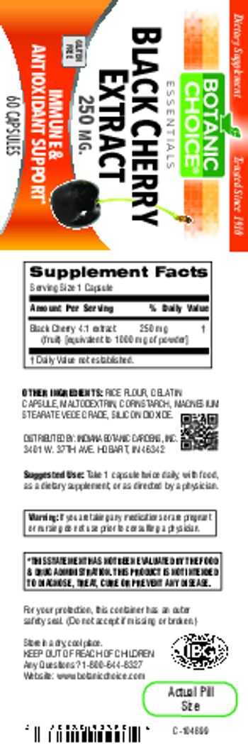 Botanic Choice Black Cherry Extract 250 mg - supplement