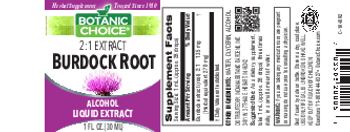Botanic Choice Burdock Root - herbal supplement