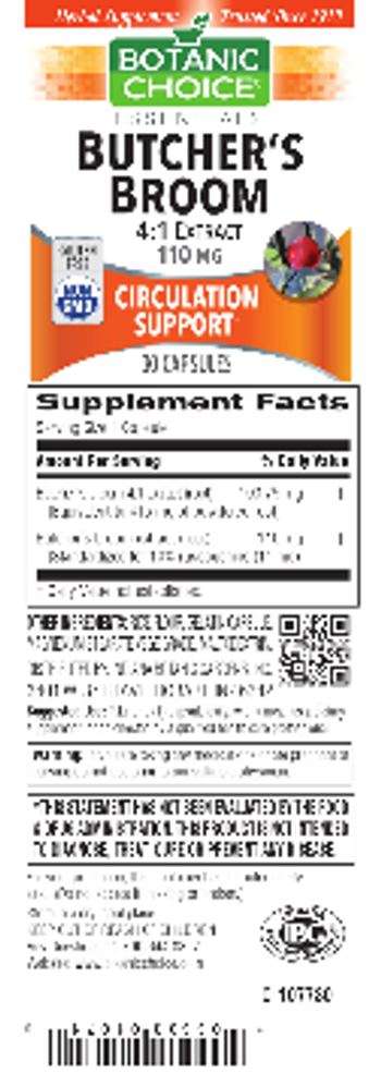 Botanic Choice Butcher's Broom 4:1 Extract 110 mg - herbal supplement