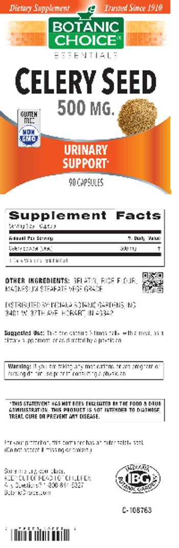 Botanic Choice Celery Seed 500 mg - supplement