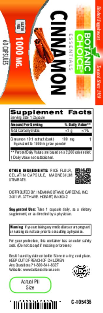 Botanic Choice Cinnamon 1000 mg - herbal supplement
