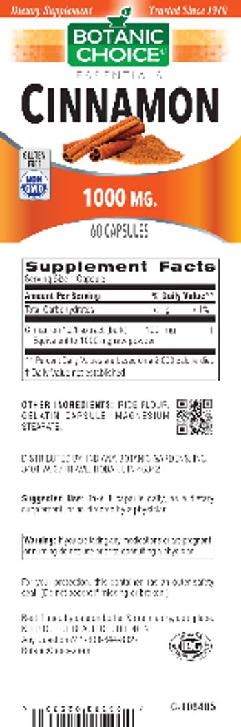 Botanic Choice Cinnamon 1000 mg - supplement