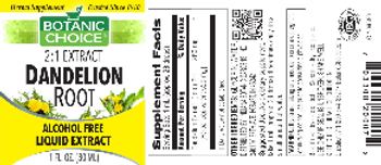 Botanic Choice Dandelion Root - herbal supplement