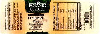 Botanic Choice Fenugreek Plus - herbal supplement