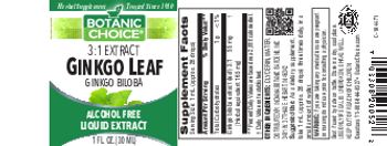 Botanic Choice Ginkgo Leaf - herbal supplement