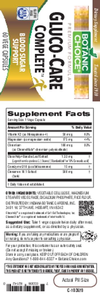 Botanic Choice Gluco-Care Complete - supplement
