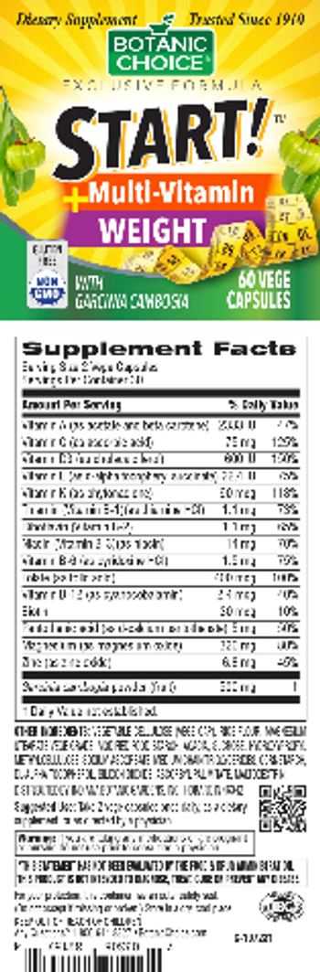 Botanic Choice START! Multi-Vitamin + Weight - supplement