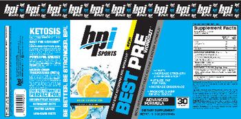 BPI Sports Best Pre Workout Blue Lemon Ice - supplement
