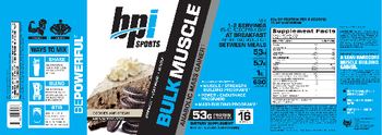 BPI Sports Bulk Muscle Cookies and Cream - supplement
