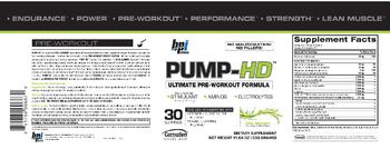 BPI Sports Pump-HD Lime-Sherbet - supplement