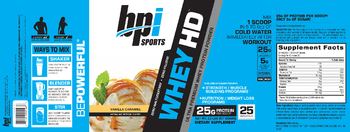 BPI Sports Whey HD Vanilla Caramel - supplement