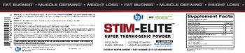 BPI Stim-Elite Blue Raspberry - supplement