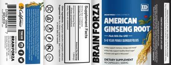 Brain Forza American Ginseng Root 500 mg - supplement