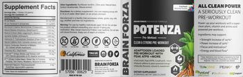 Brain Forza Potenza Pre-Workout Fruit Punch - supplement