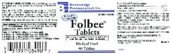 Breckenridge Pharmaceutical, Inc. Folbee Tablets - supplement