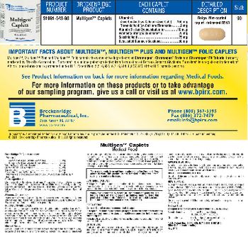 Breckenridge Pharmaceutical Multigen Caplets - supplement