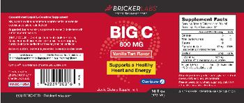 Bricker Labs Big-C 600 mg Vanilla Tart Flavor - concentrated liquid lcarnitine supplement