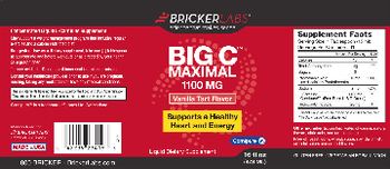 Bricker Labs BIG C Maximal 1100 mg Vanilla Tart Flavor - liquid supplement