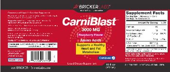 Bricker Labs CarniBlast 3000 mg Raspberry Flavor - liquid supplement