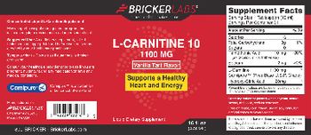 Bricker Labs L-Carnitine 10 1100 MG Vanilla Tart Flavor - liquid supplement