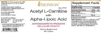Bronson Acetyl L-Carnitine With Alpha-Lipoic Acid - supplement