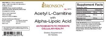 Bronson Laboratories Acetyl L-Carnitine With Alpha-Lipoic Acid - supplement