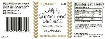 Bronson Alpha Lipoic Acid with C and E - supplement