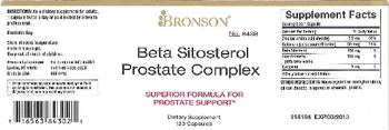Bronson Beta Sitosterol Prostate Complex - supplement