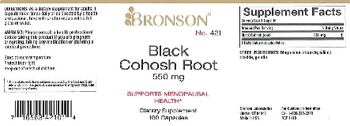 Bronson Black Cohosh Root 550 mg - supplement
