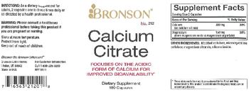 Bronson Calcium Citrate - supplement