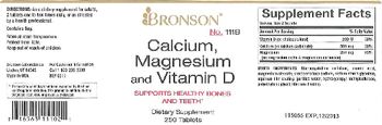 Bronson Calcium, Magnesium And Vitamin D - supplement
