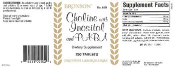 Bronson Choline With Inositol And PABA - supplement