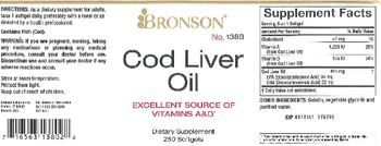 Bronson Cod Liver Oil - supplement